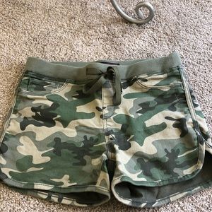 Army print shorts